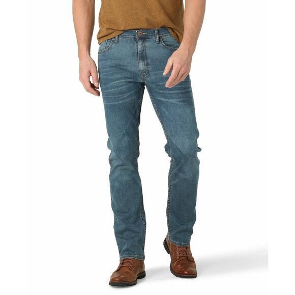 New Men's Wrangler 5 Star Premium Straight Fit Jeans Caplan Wash - Picture 1 of 5